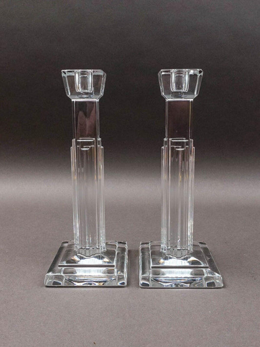 Waterford Crystal Metropolitan 10" Candlestick Candle Holder Set Of 2
