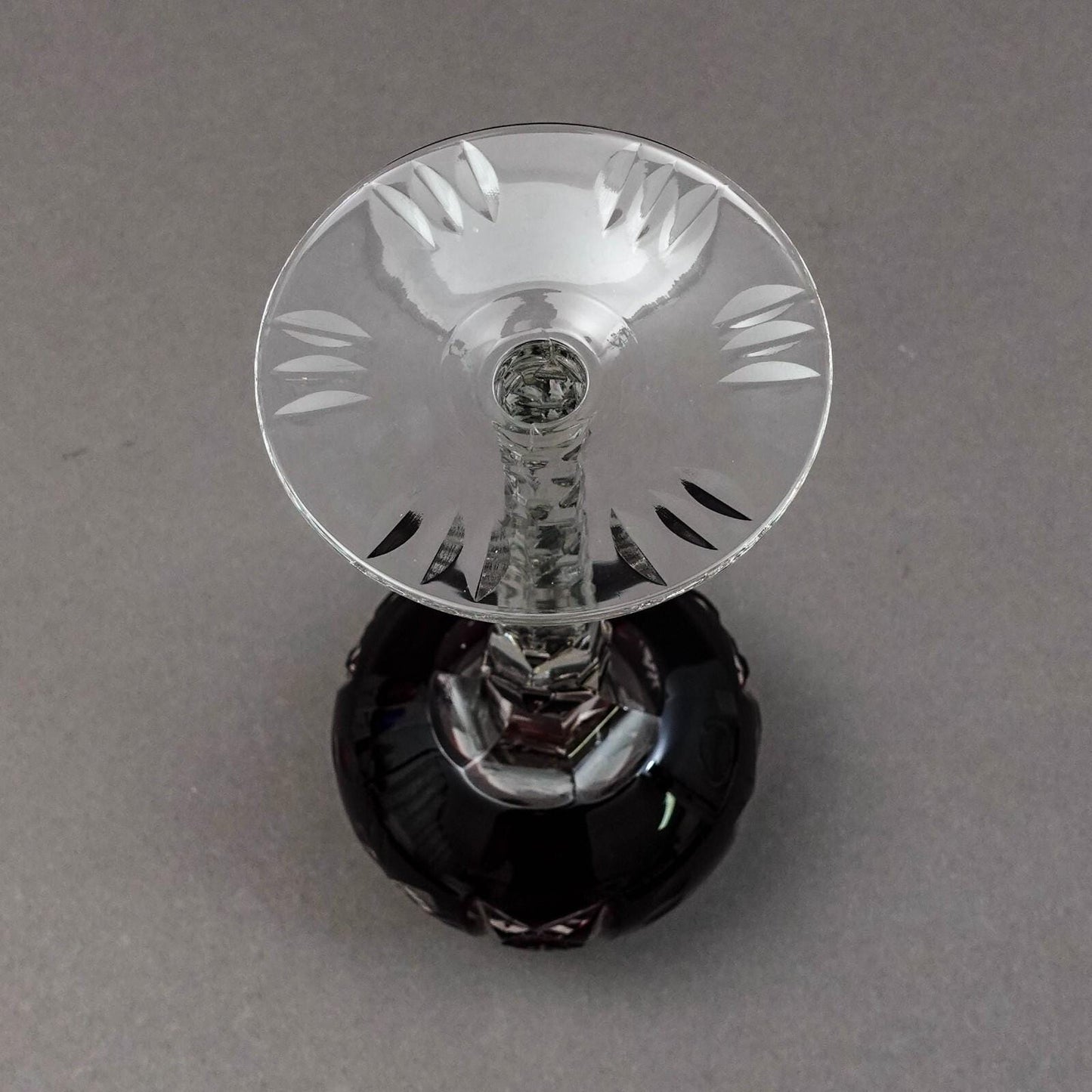 Imperlux Germany Cut to Clear Crystal 8" Wine Hock Glasses Goblets Set Of 6