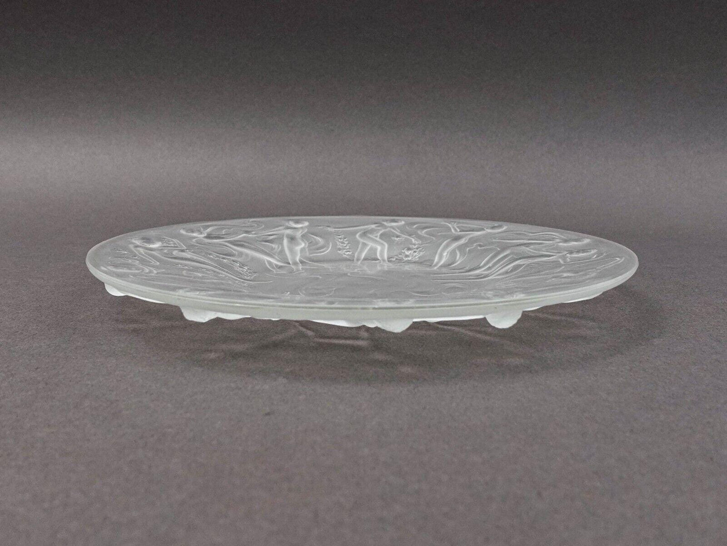 Phoenix Consolidated Glass Martele Line Dancing Nymphs 8 1/4" Plate Set Of 6