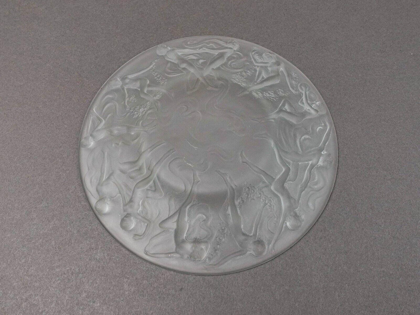 Phoenix Consolidated Glass Martele Line Dancing Nymphs 8 1/4" Plate Set Of 6