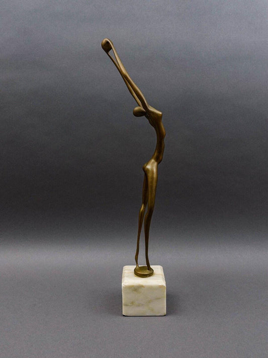 Hattakitkoso Somchai Thai Artist Ballerina Dancer Bronze LE Sculpture 24" (Read)