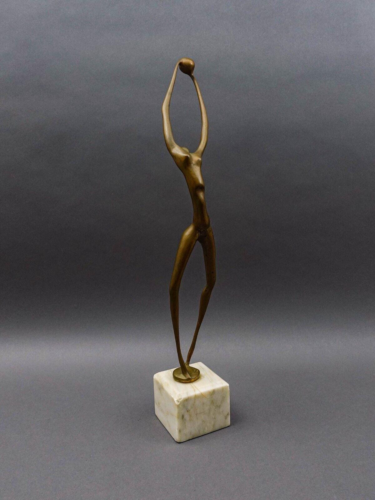 Hattakitkoso Somchai Thai Artist Ballerina Dancer Bronze LE Sculpture 24" (Read)