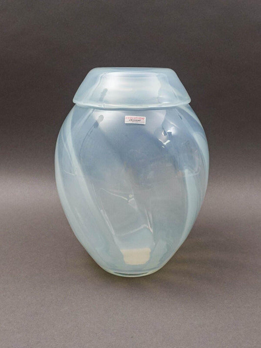Waterford Evolution Large Optic Opal Opalescent Art Glass 12" Vase