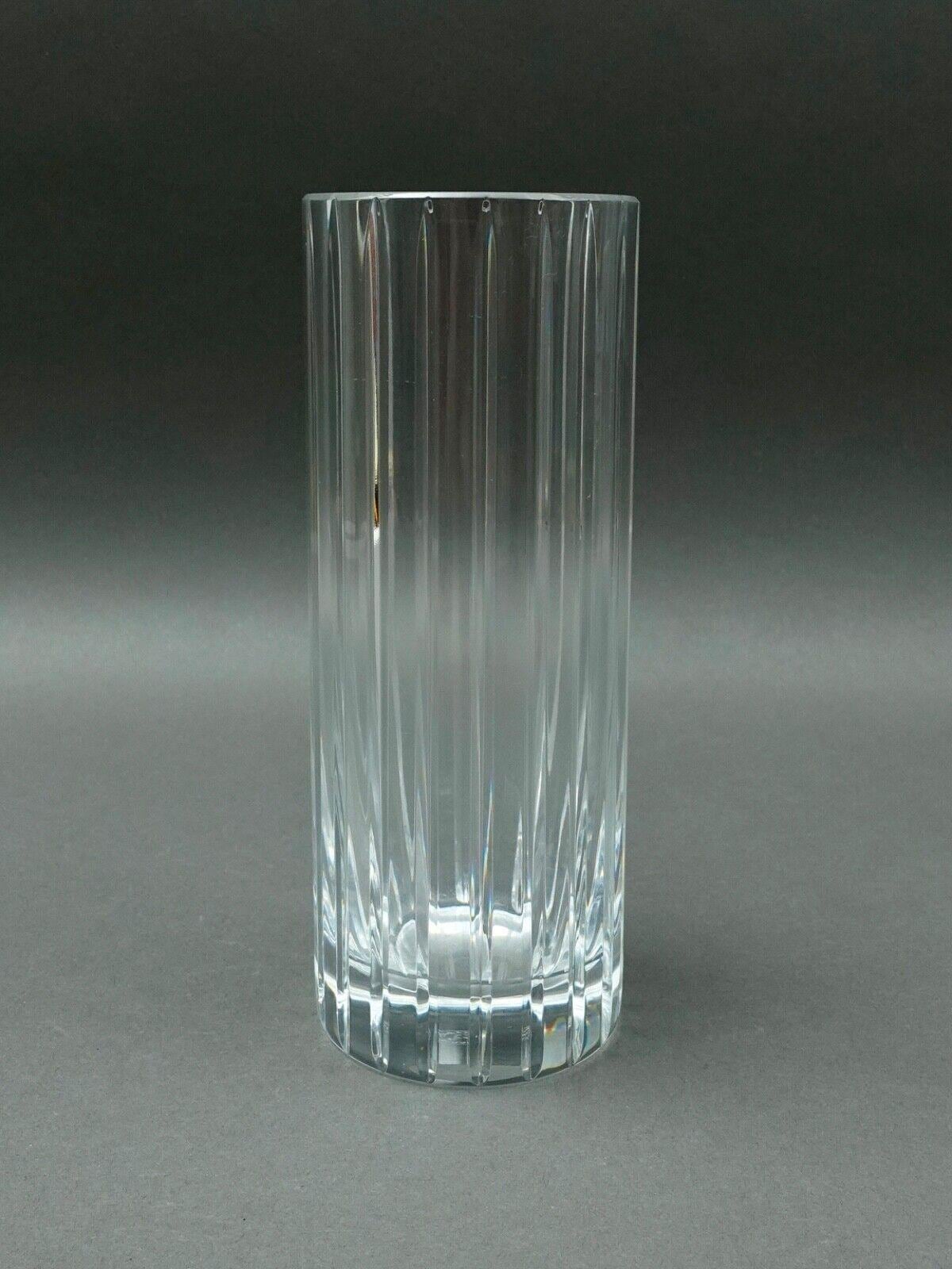 Baccarat Crystal France Harmonie Cylinder Flower Vase 7 7/8" (Read)