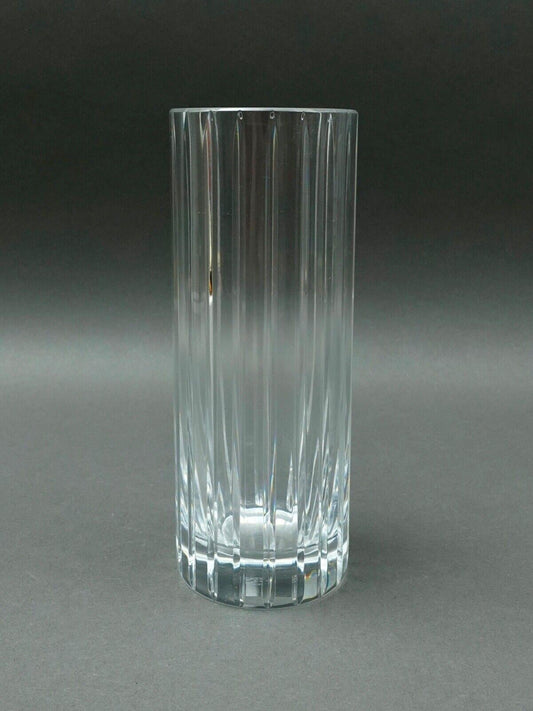 Baccarat Crystal France Harmonie Cylinder Flower Vase 7 7/8" (Read)