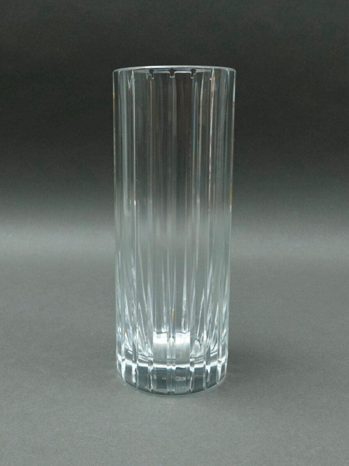 Baccarat Crystal France Harmonie Cylinder Flower Vase 7 7/8" (Read)