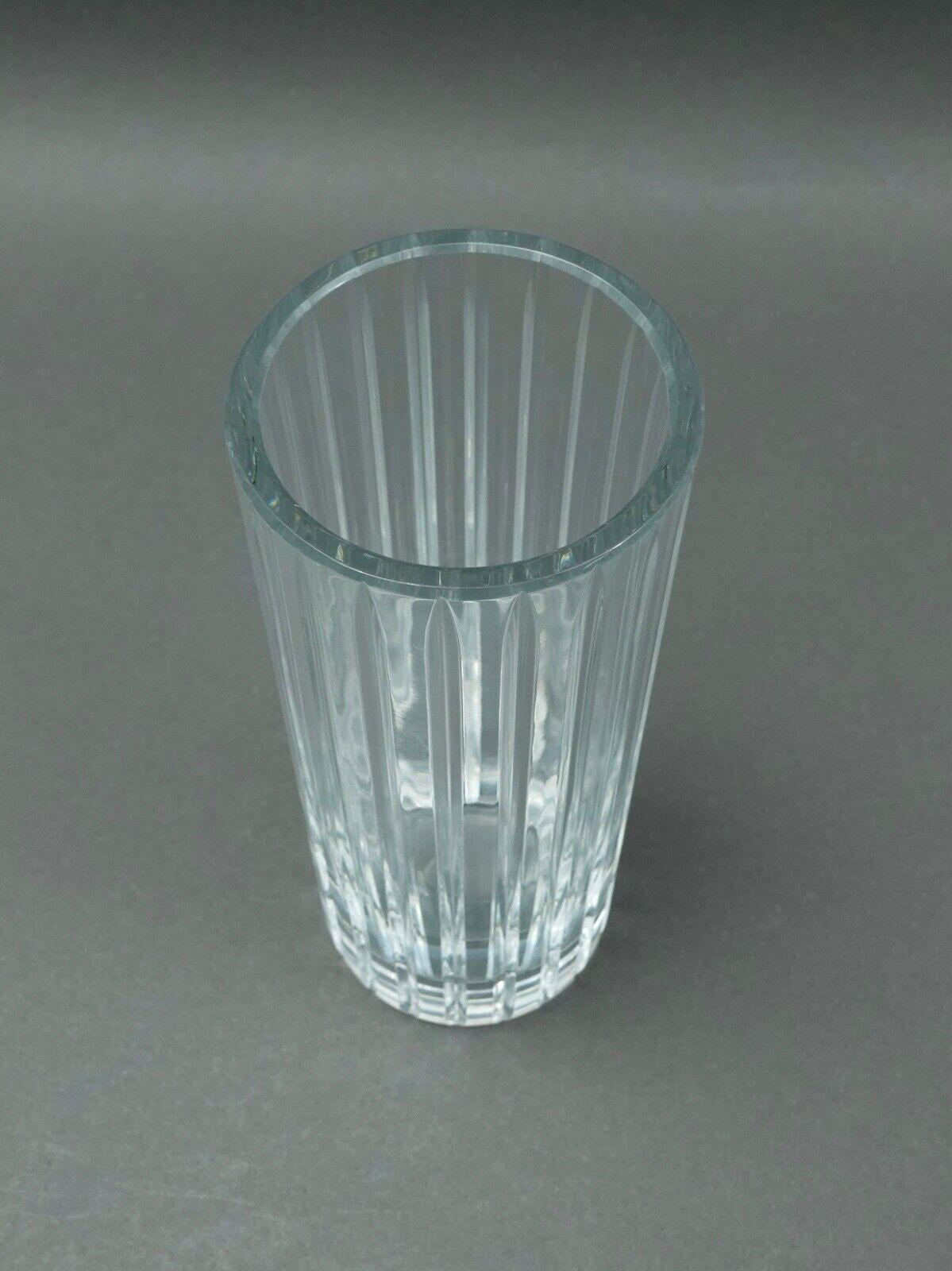 Baccarat Crystal France Harmonie Cylinder Flower Vase 7 7/8" (Read)