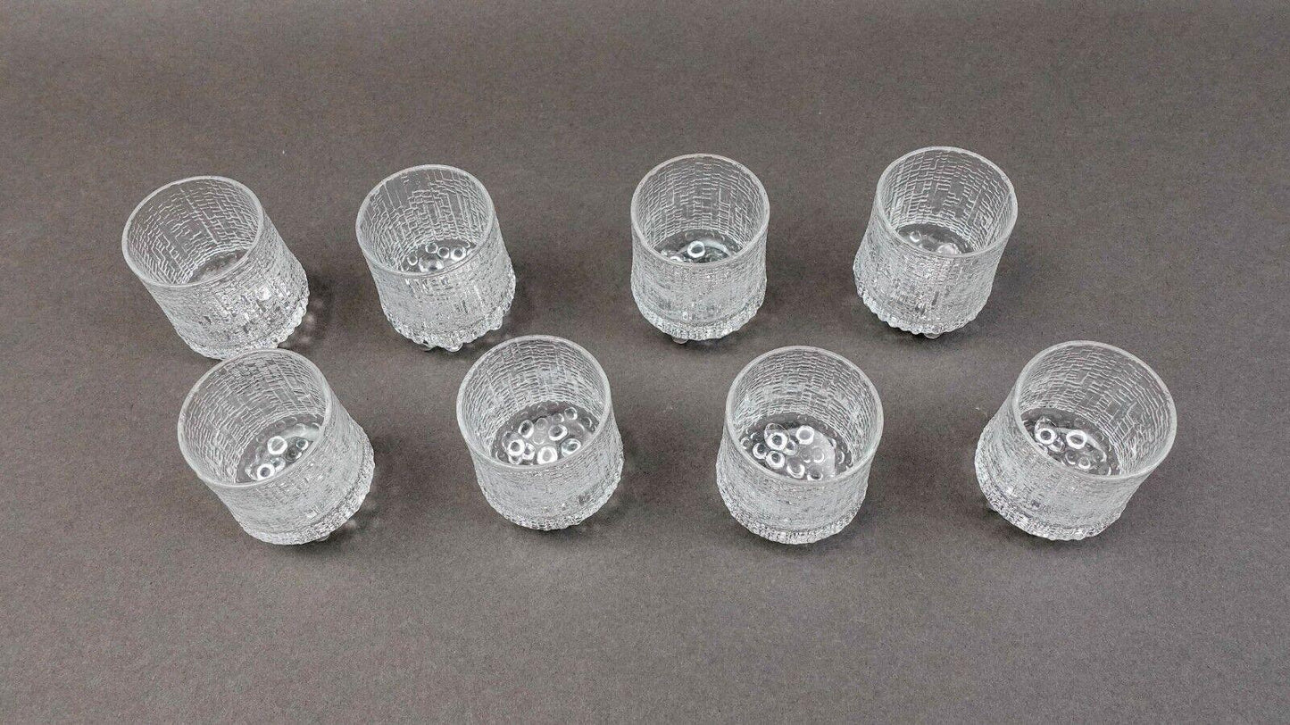Iittala Finland By Tapio Wirkkala Ultima Thule Shot Cordial Glass Set Of 8