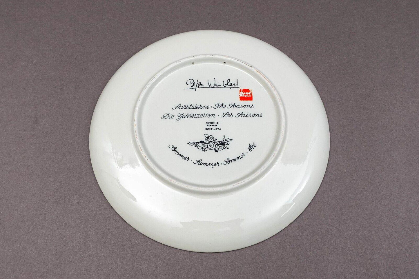 Nymolle Denmark Bjorn Wiinblad  Ararstiderne Sreasons Summer 10 5/8" Plate
