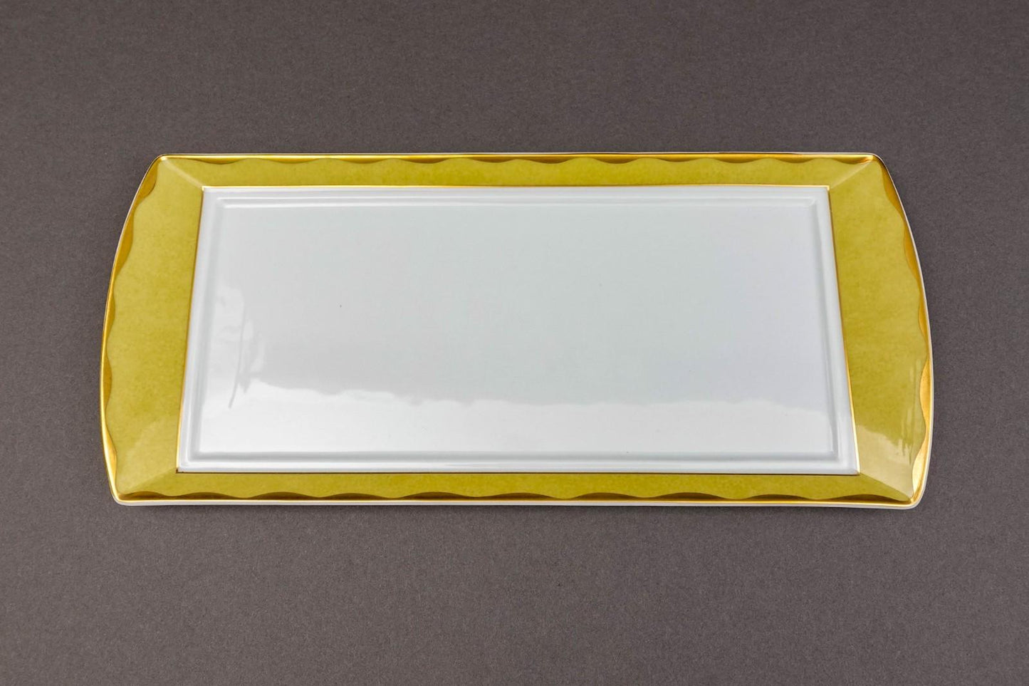 Bernardaud France Tableau Yellow Fusion Plateau Rectangular Sumba Platter Tray