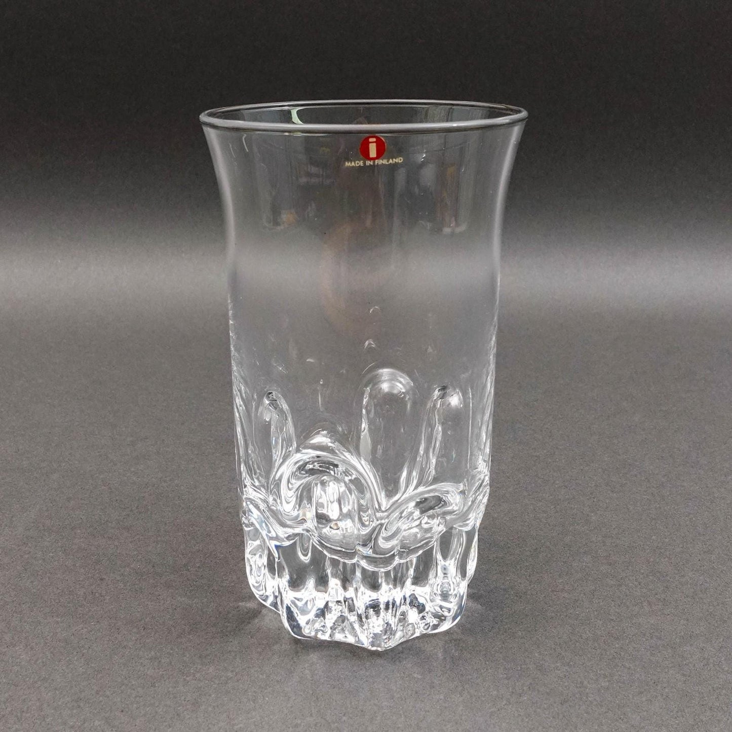 Iittala Finland Tapio Wirkkala Vintage Marja Crystal Glass Vase 6 3/8"
