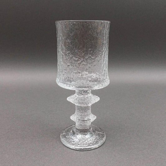 Iittala Finland Timo Sarpaneva Signed MCM Festivo Senator 2 Ring Glass Goblet