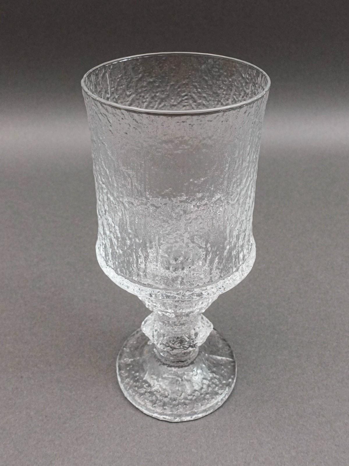 Iittala Finland Timo Sarpaneva Signed MCM Festivo Senator 2 Ring Glass Goblet