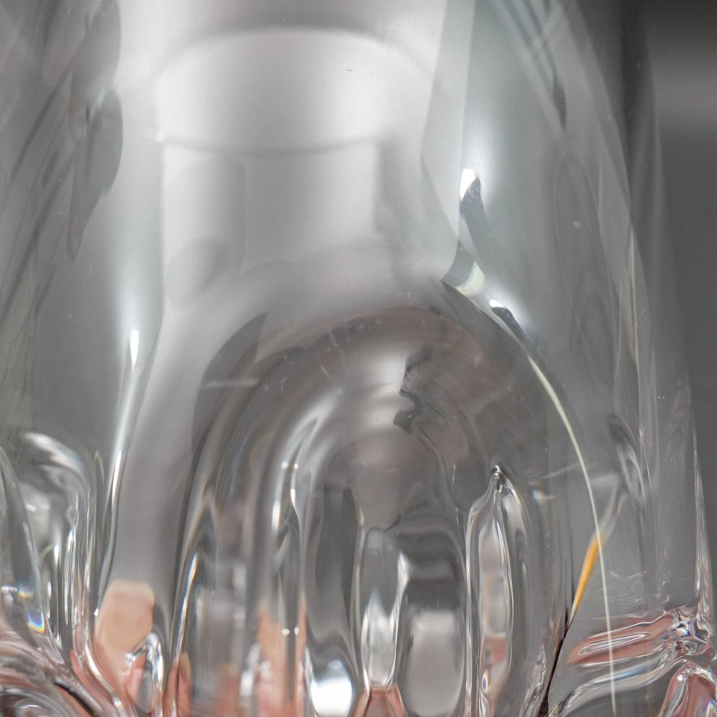 Iittala Finland Tapio Wirkkala Vintage Marja Crystal Glass Vase 6 3/8"