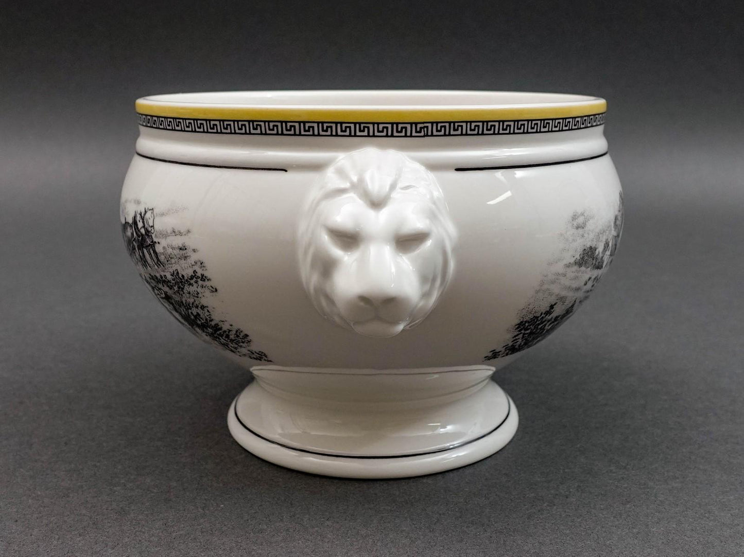 Villeroy & Boch Germany Audun Ferme Lion Head Porcelain Soup Bowl Set of 2
