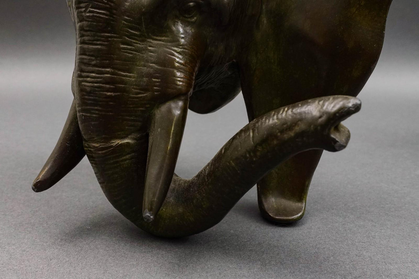 JF Co. Company Antique Pair Of Bronze Elephant Sculpture Bookends