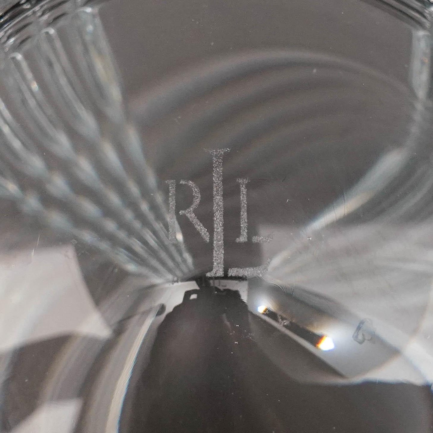 Ralph Lauren Acid Signature Glen Plaid Crystal Vase 10"