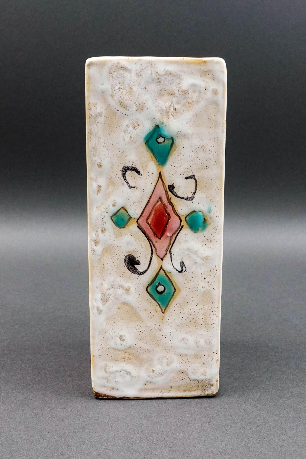 Elio Schiavon (1925-2004) Italy Vintage Mid Century Art Pottery Vase