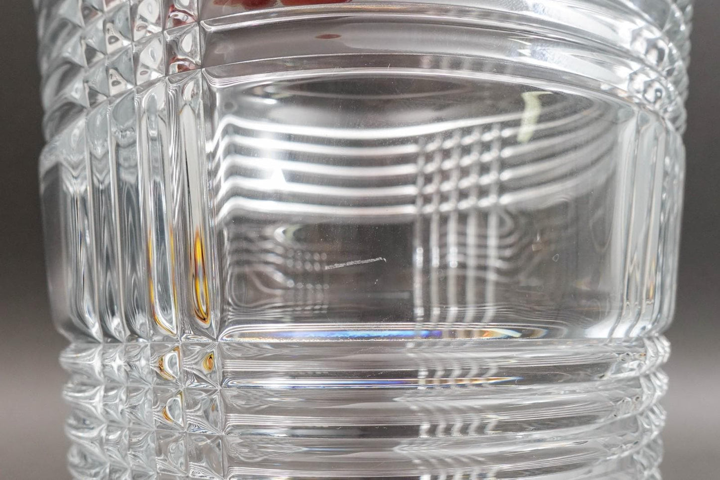 Ralph Lauren Acid Signature Glen Plaid Crystal Vase 10"
