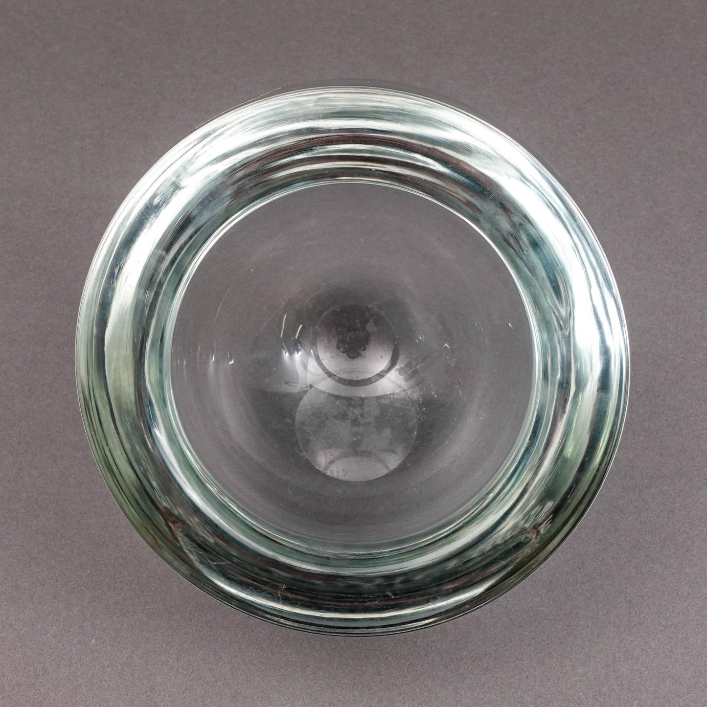Barbini Murano For Oggetti Signed Tilted Angled Clear Art Glass Bowl Vase