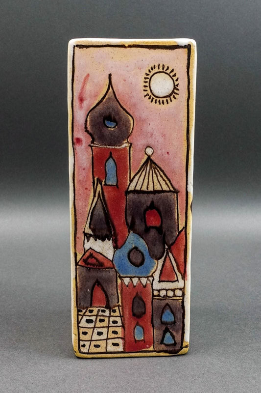 Elio Schiavon (1925-2004)  Italy Vintage Mid Century Art Pottery Vase