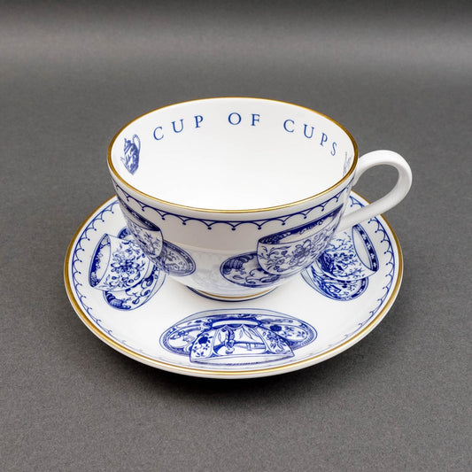 Royal Worcester England Cup Of Cups Oversized Cup & Saucer Set