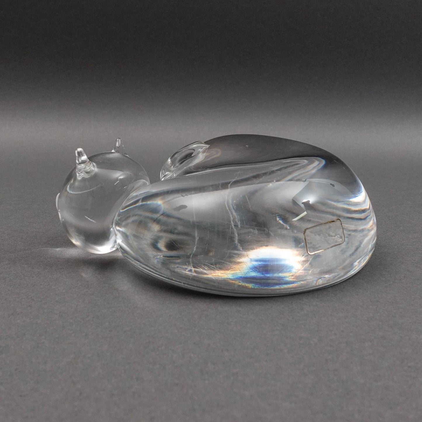 Oggetti Italy Signed Murano Art Glass Cat Figurine Sculpture Paperweight (Read)