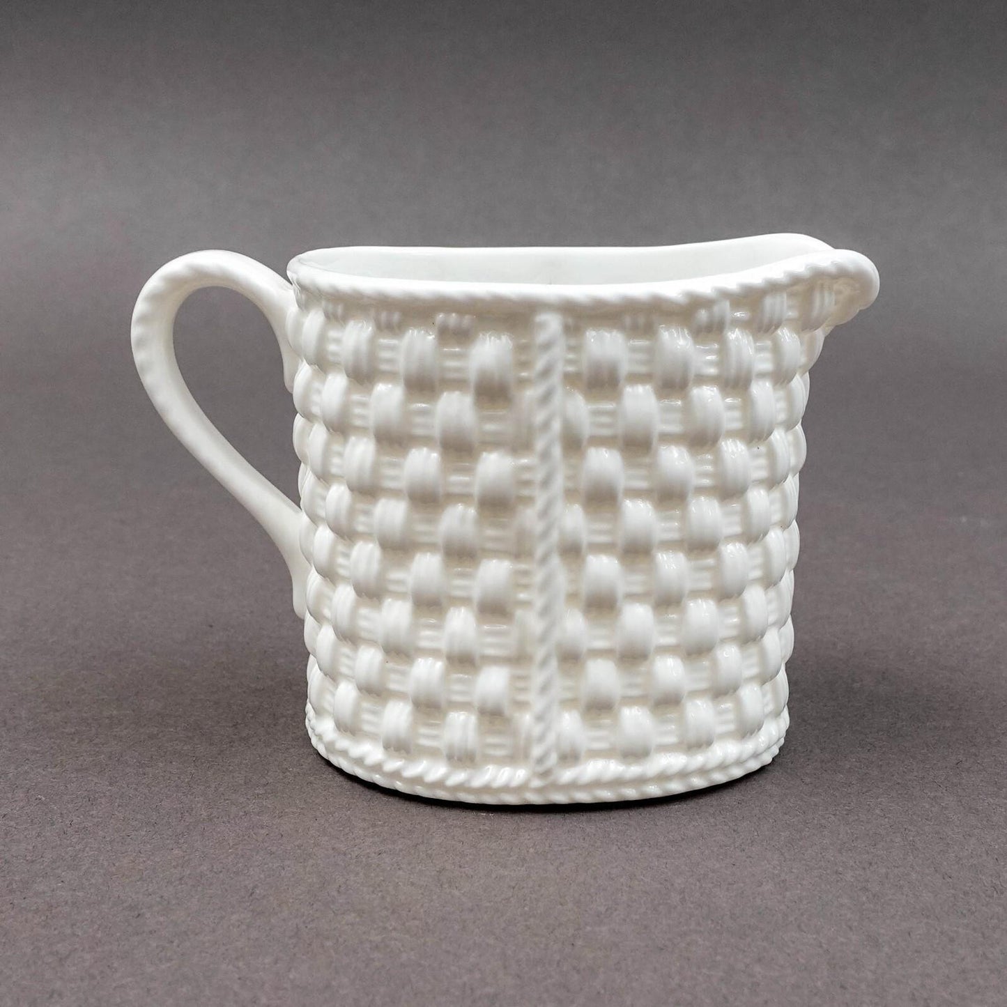 Tiffany & Co. Ireland "Tiffany Weave" White Porcelain Creamer Jug 1994