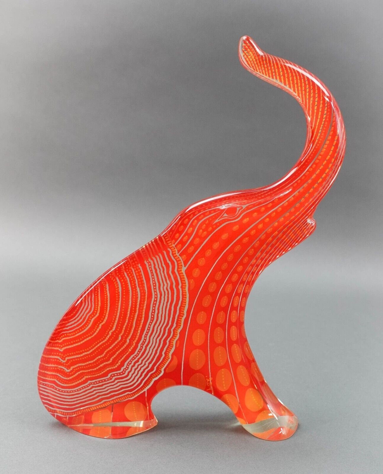 Abraham Palatnik Brazil Mid Century Lucite Acrylic Elephant Op Art Sculpture 9"