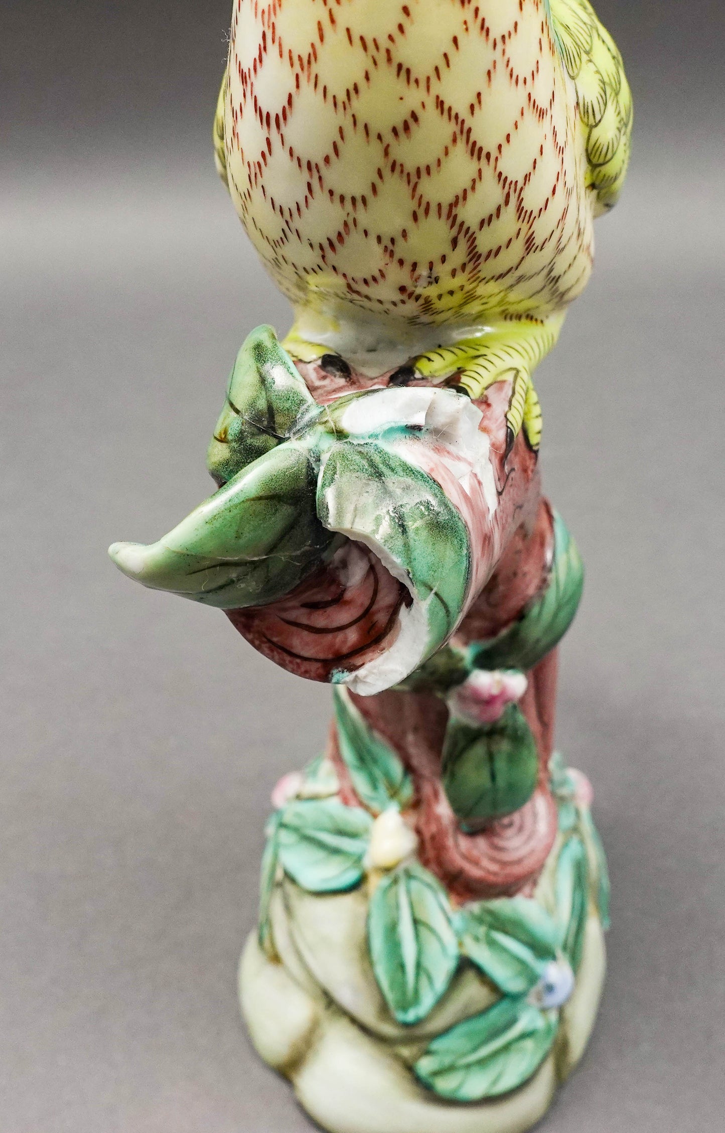 Pair Parrot Pheonix Peacock Pheasant Bird Pottery Figurine Book Sculpture (Read)