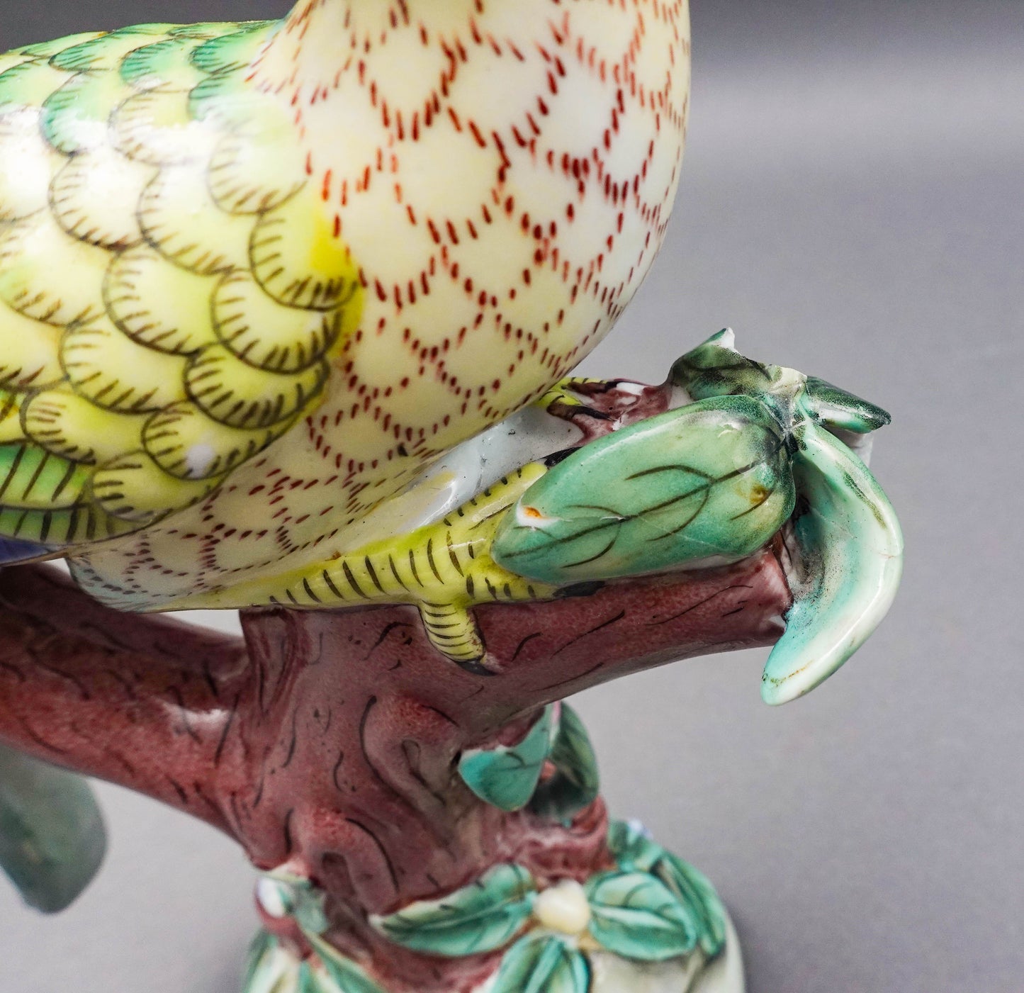 Pair Parrot Pheonix Peacock Pheasant Bird Pottery Figurine Book Sculpture (Read)
