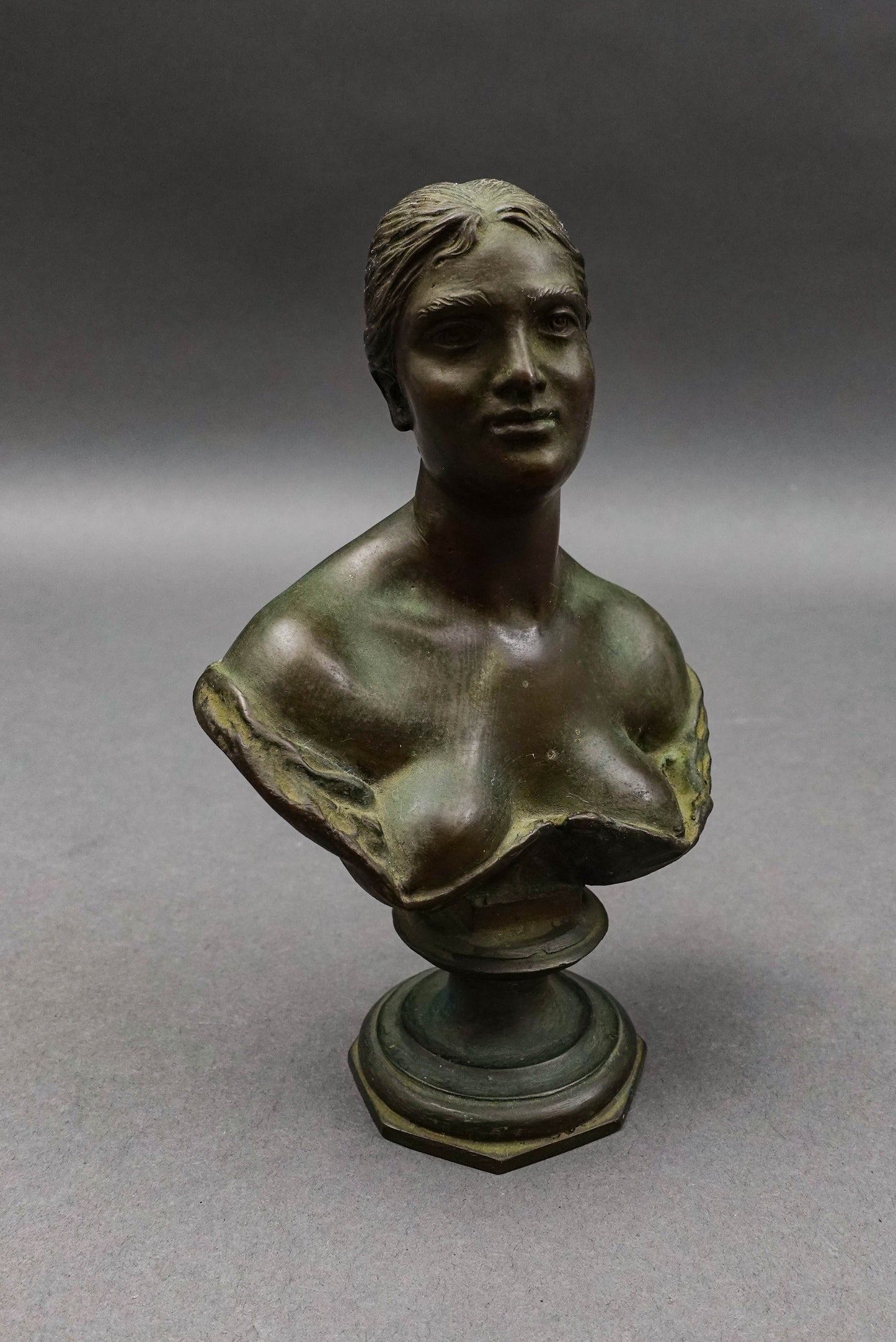 Vincenzo Gemito Naples Italy Antique Busto Di Donna Bronze Woman Bust Sculpture