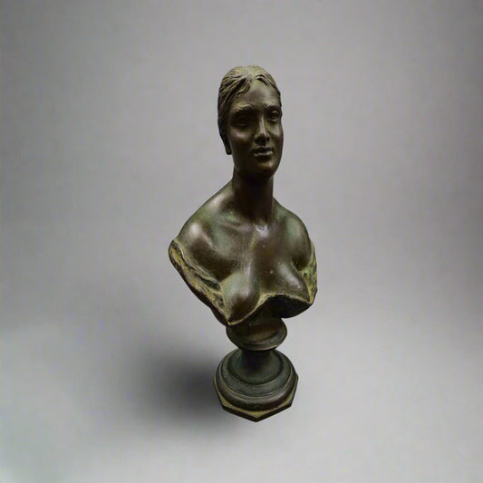 Vincenzo Gemito Naples Italy Antique Busto Di Donna Bronze Woman Bust Sculpture