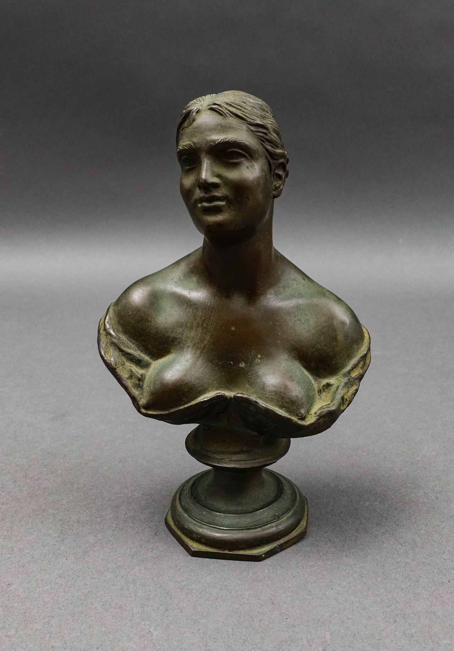 Vincenzo Gemito Naples Italy Antique Busto Di Donna Bronze Woman Bust Sculpture