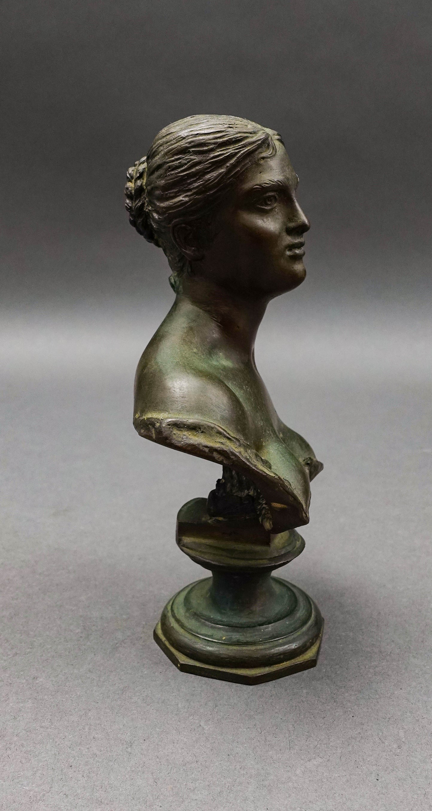 Vincenzo Gemito Naples Italy Antique Busto Di Donna Bronze Woman Bust Sculpture
