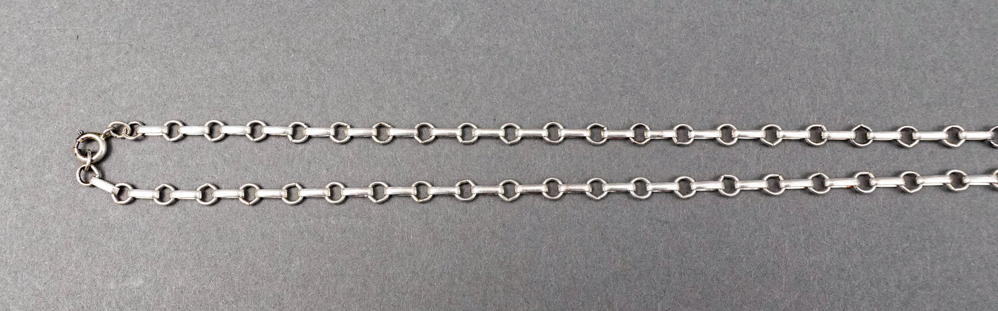 Horace Iule Signed Zuni Sterling Silver Turquoise Cross Pendant With Necklace (Copy)