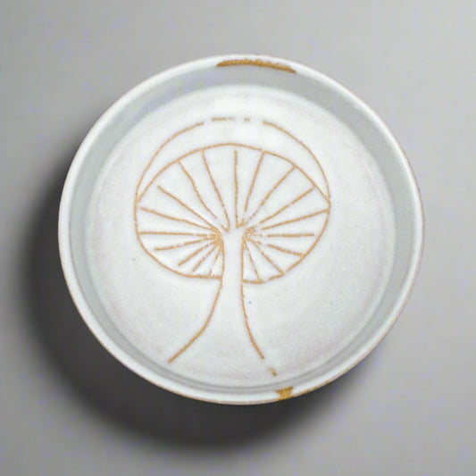 Jane Gordon Martz Marshall MCM Mushroom Ceramic Pottery Pedestal Dish Bowl