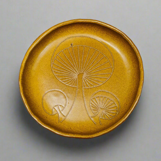 Jane Gordon Martz Marshall Studios MCM Mushroom Art Pottery Serving Bowl Platter