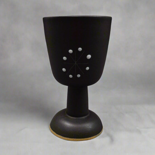 Jane Gordon Martz Marshall Studios MCM Starburst Art Pottery Chalice Goblet