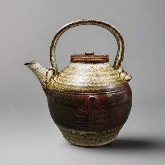 Richard Peeler (1928-1998) Signed MCM Handcrafted Studio Pottery Teapot 8 Cup