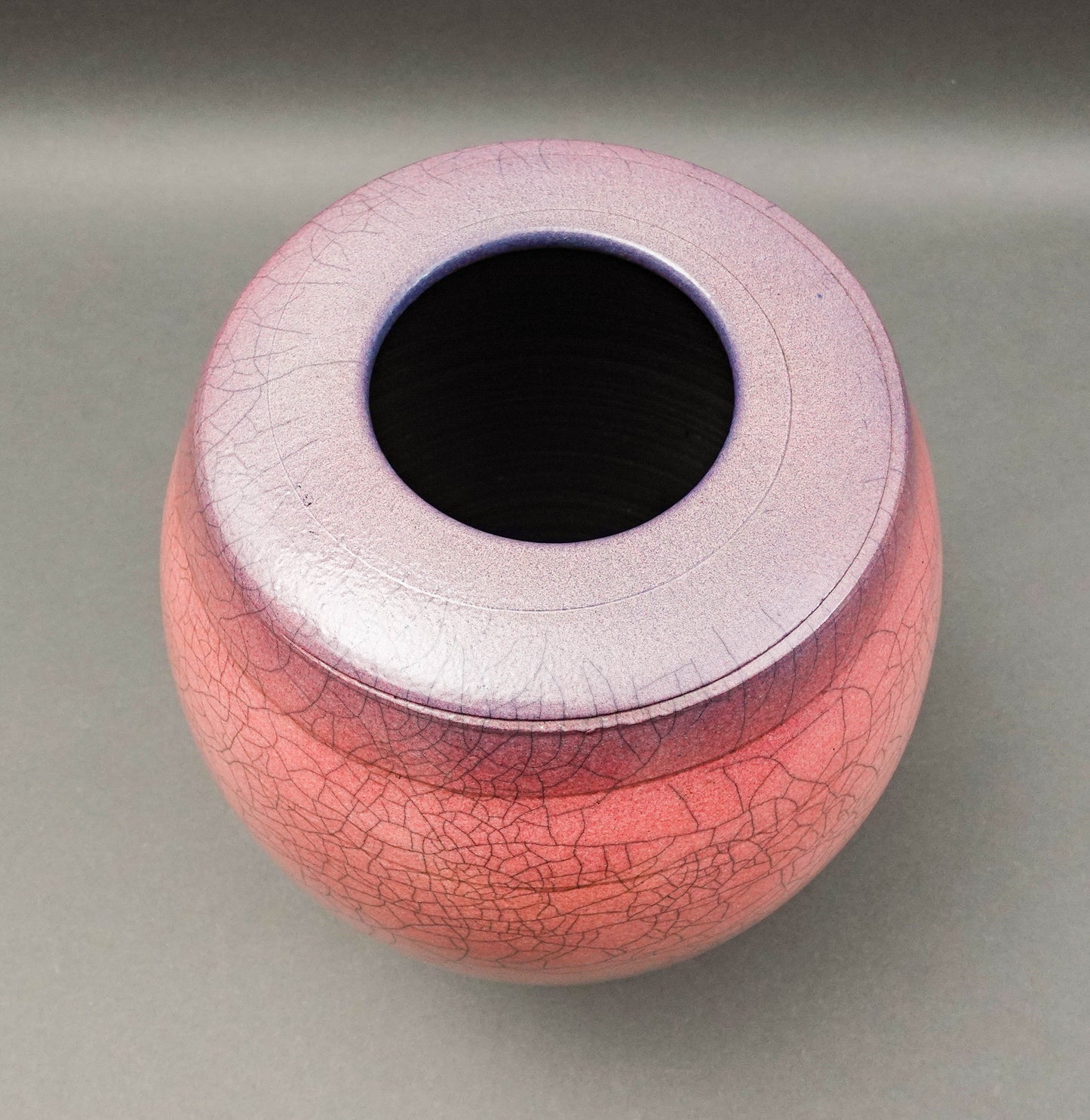 Galloway 1987 Signed Vintage Crackled Glazed Raku Studio Art Pottery Vase 12"