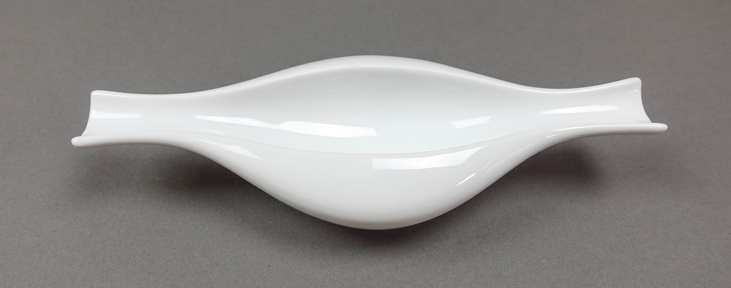 Rosenthal Germany Tapio Wirkkala Vintage Glossy White Glaze Dish 8 3/4" Rare