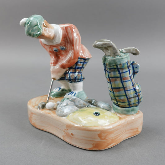 Louisville Stoneware Kentucky Vintage Golfer Pottery Figurine Rare