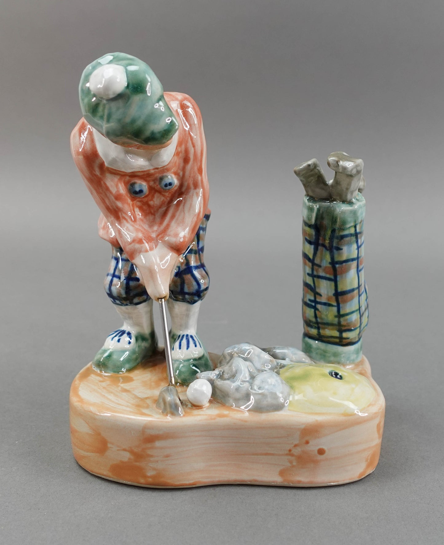 Louisville Stoneware Kentucky Vintage Golfer Pottery Figurine Rare