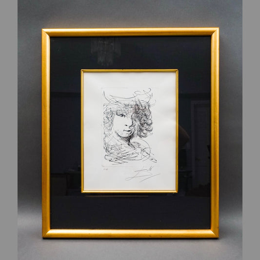 Salvador Dali Signed Rembrandt Van Rijn Etching Immortals Of Art Artist Edition