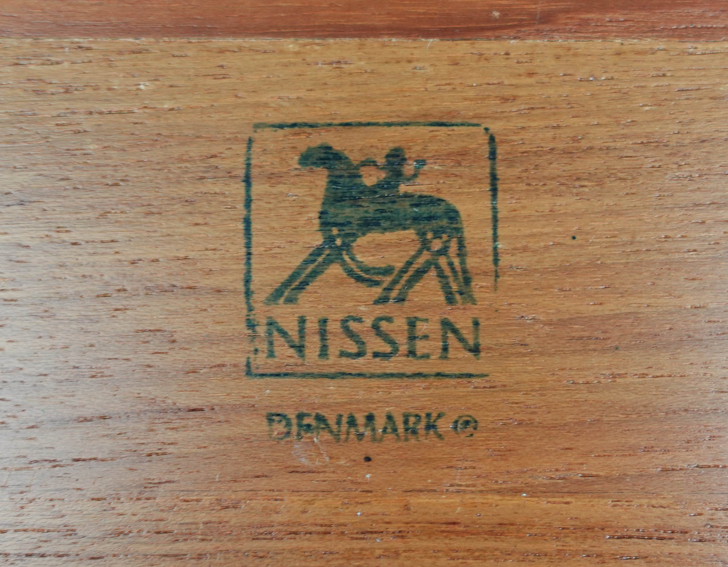 Nissen Denmark Mid Centurty Modern Teak Wood Serving Tray With Cork Handles 23"