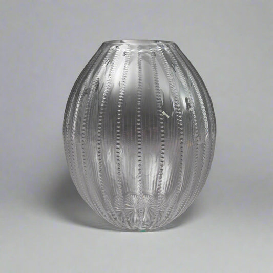 William Yeoward "Inez" For Tiffany & Co. Large Spherical Crystal Vase 11"