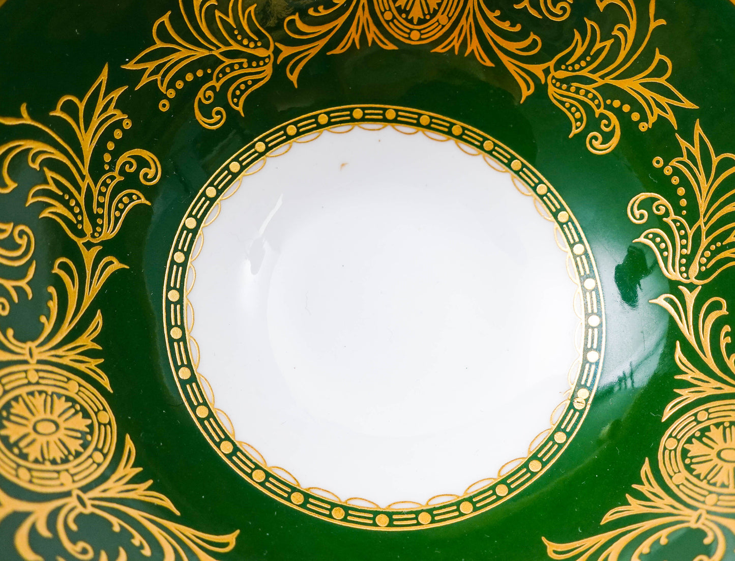Aynsley England Imperial 193 Laurel Green Gold Cup & Saucer Set
