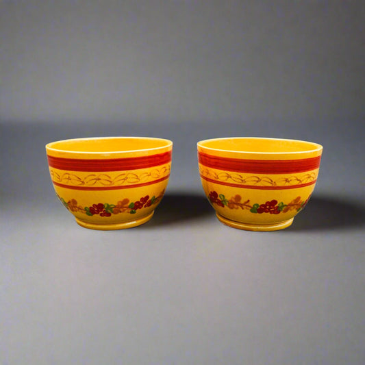 Terre E Provence France Pottery Enveu Souleo 5" Coupe Cereal Bowl Set Of 2