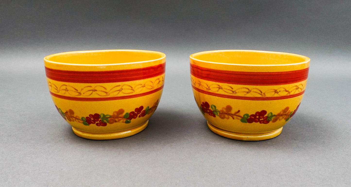 Terre E Provence France Pottery Enveu Souleo 5" Coupe Cereal Bowl Set Of 2